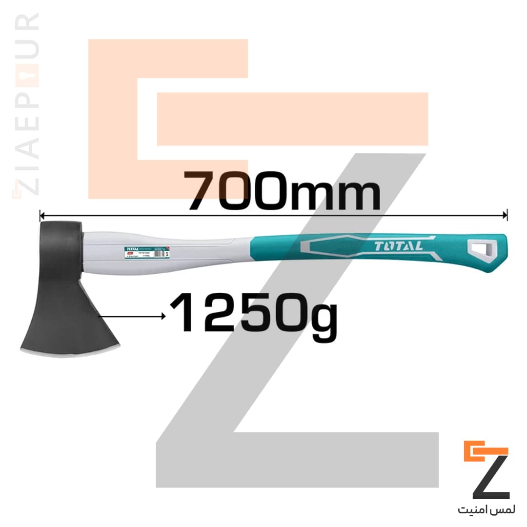 تبر دسته فایبر توتال ۱۲۵۰ گرمی مدل THT7812506 — تصویر ۲