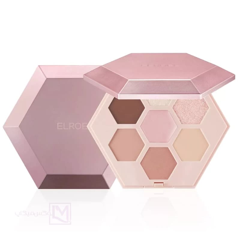 پالت سایه چشم ۷ تایی الروئل مدل پیل رز | ELROEL Barely Mood Shadow Palette 02