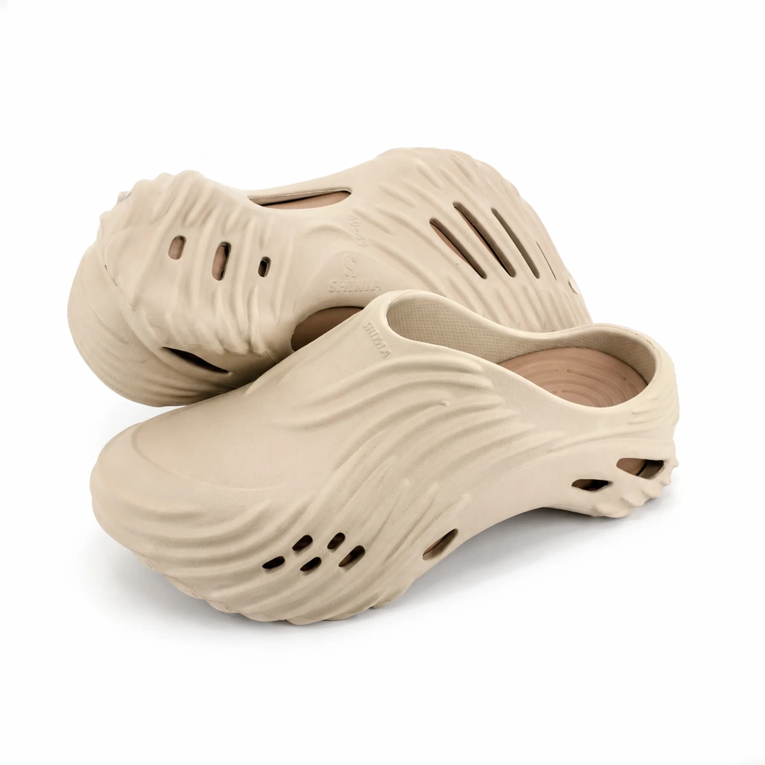 صندل دمپایی مردانه طبی لژ دار slipper رنگ کرم کد 2743 — تصویر ۲