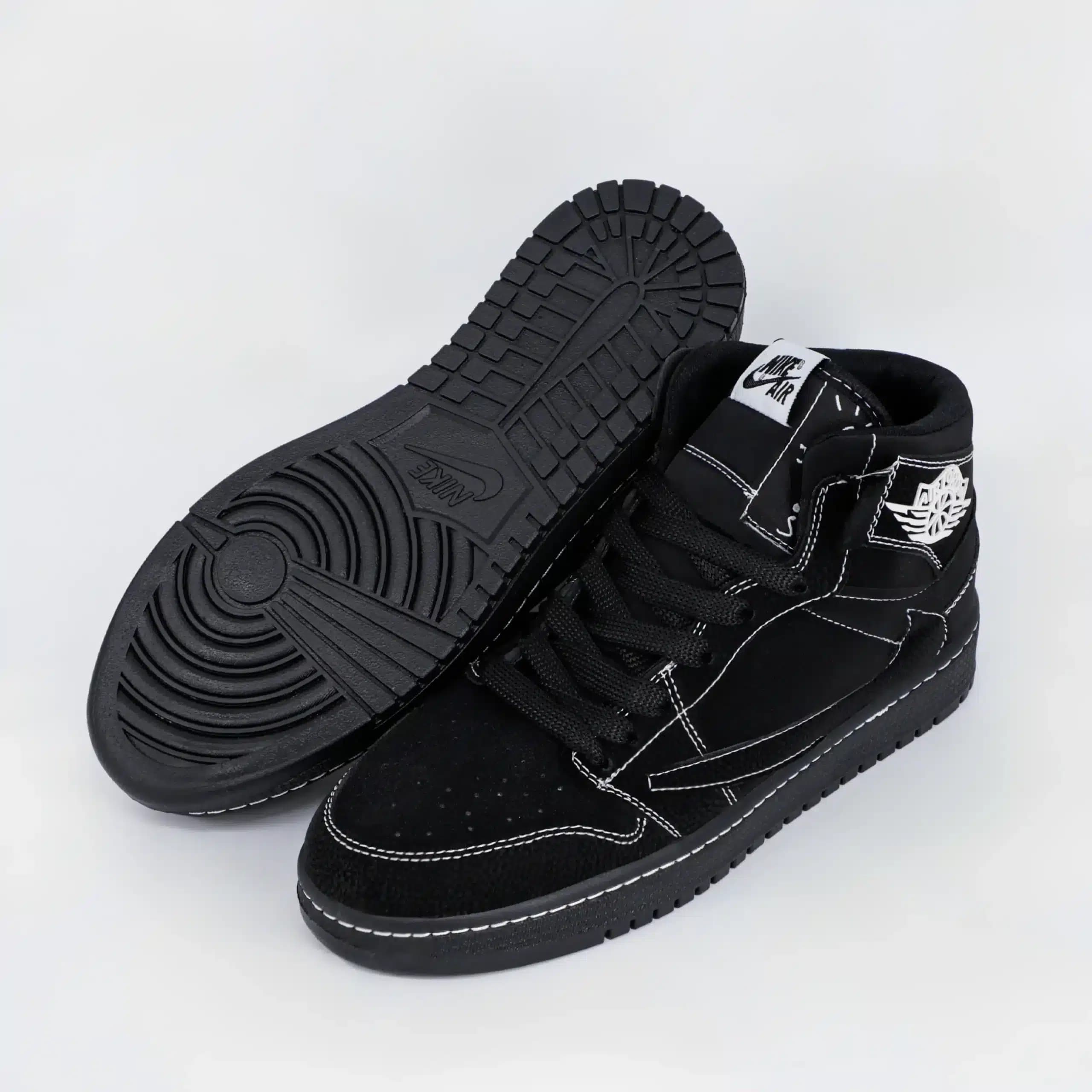 کفش کتونی زنانه نایک جردن وان ترویس ساقدار JORDAN 1 TRAVIS رنگ مشکی کد 2788 — تصویر ۸