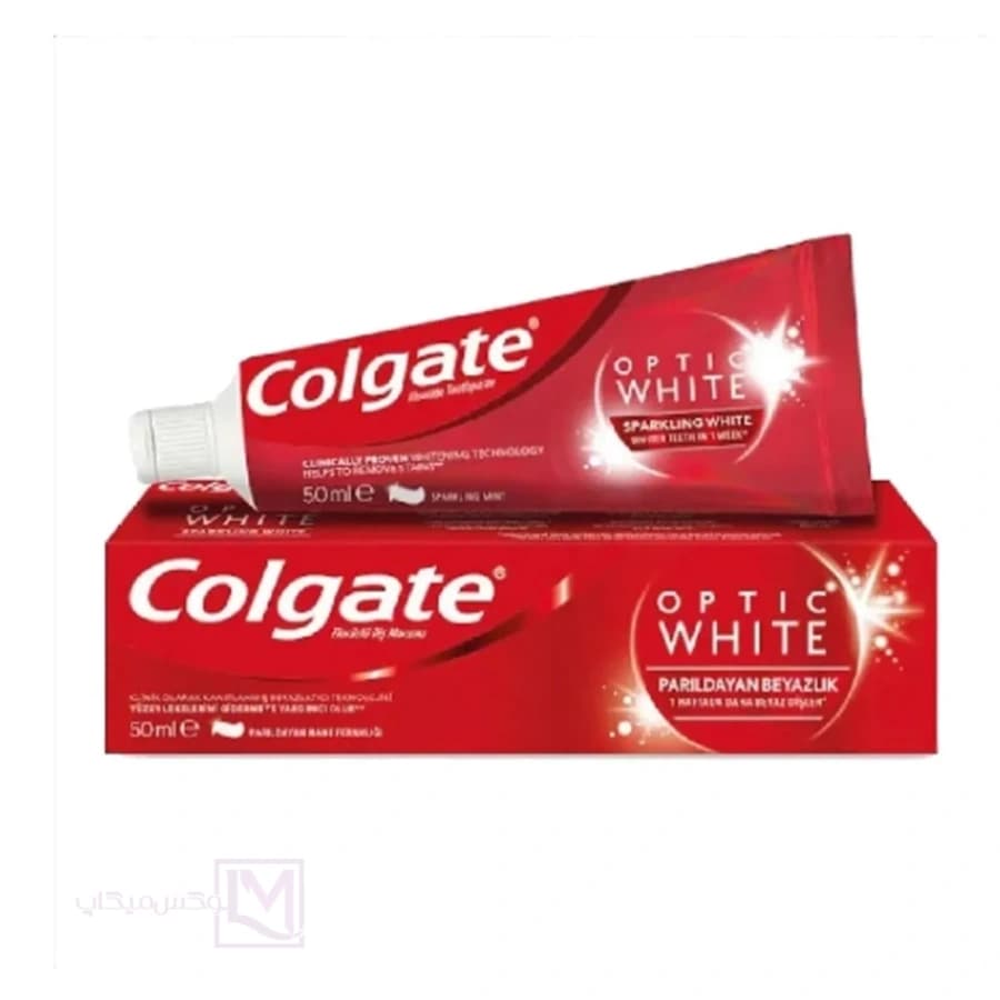 خمیر دندان کولگیت مدل Optic White Parıldayan Beyazlık