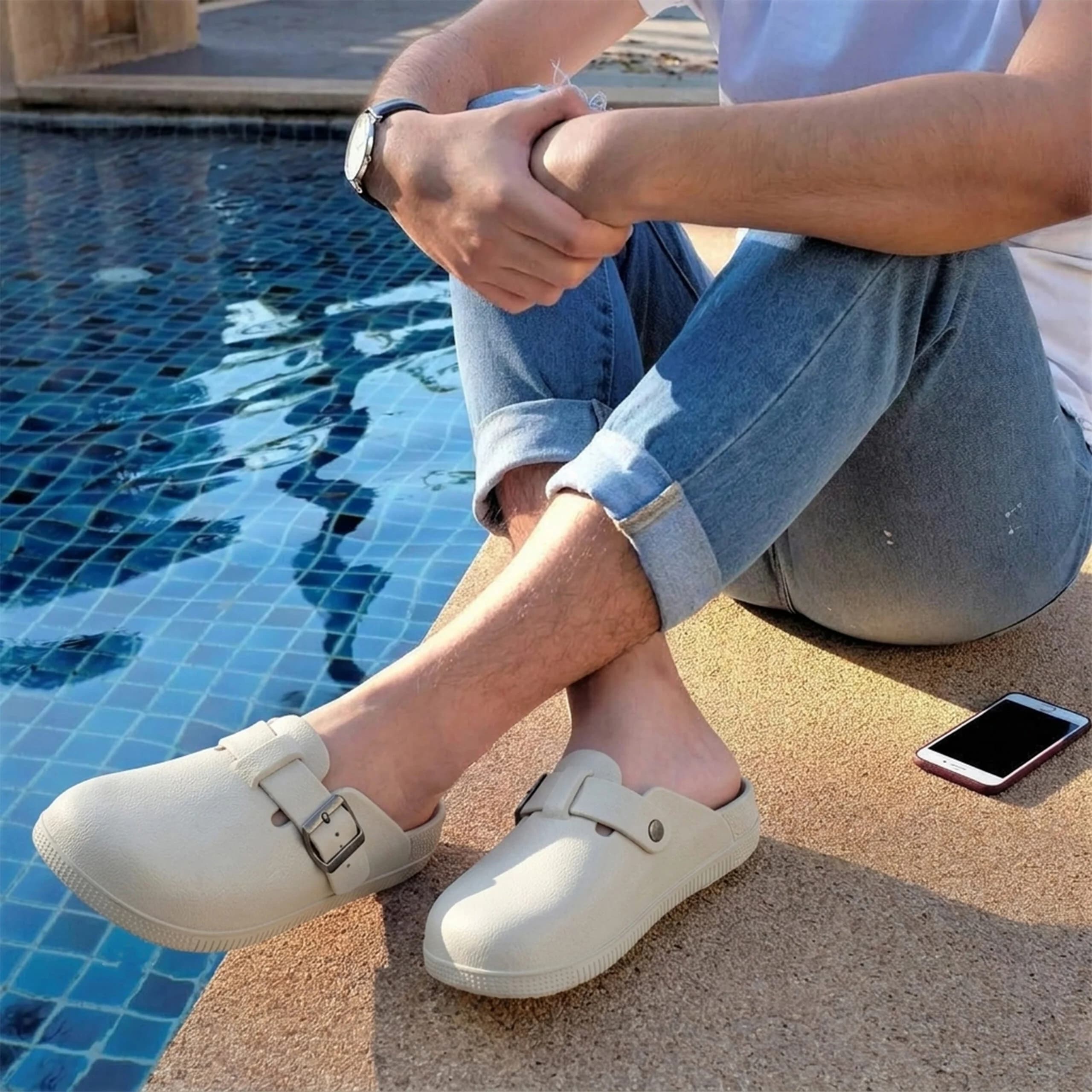 کراکس دمپایی مردانه هامر crocs hummer رنگ مشکی کد 2728