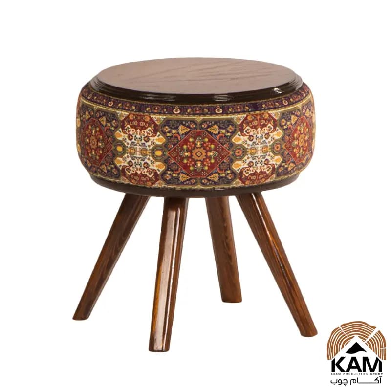 میز عسلی نقش آکام چوب طرح ترکمن — تصویر ۲