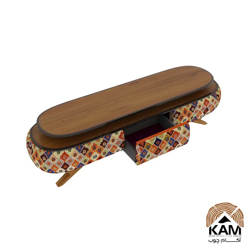 میز تلویزیون نقش آکام چوب طرح شاهسون سایز 160 — تصویر ۱۲
