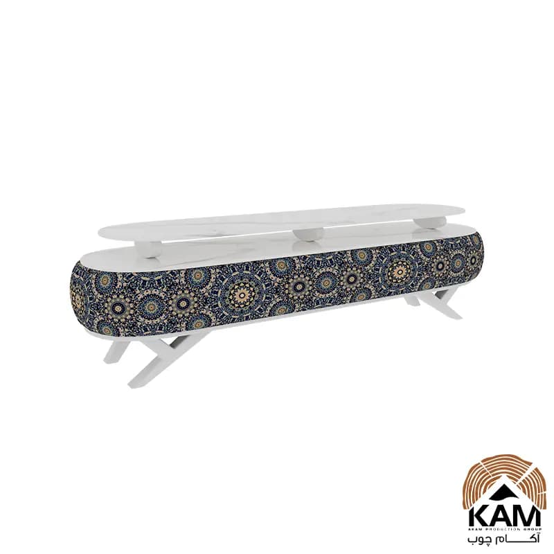میز تلویزیون نقش آکام چوب طرح سلین سایز 140 — تصویر ۱۲