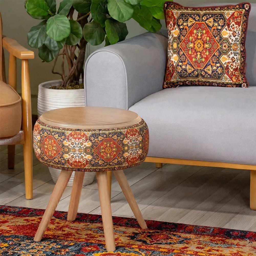 میز عسلی نگار آکام چوب طرح ترکمن — تصویر ۵