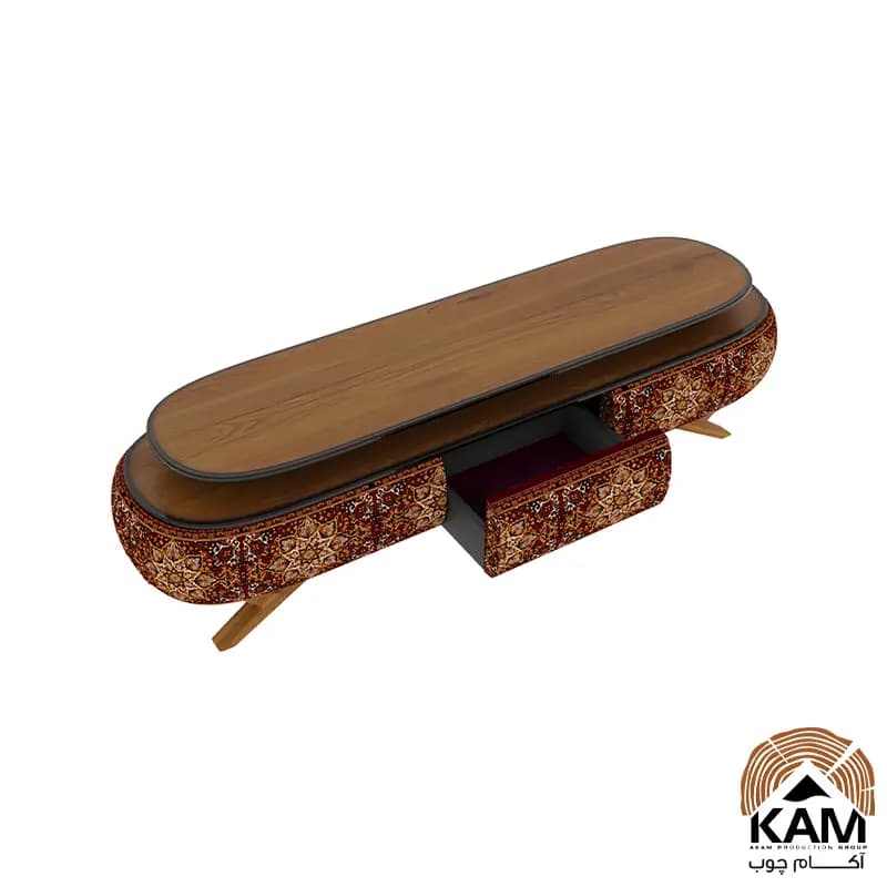 میز تلویزیون نقش آکام چوب طرح شهداد سایز 140 — تصویر ۶
