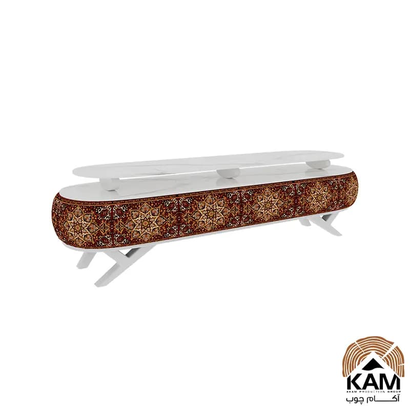 میز تلویزیون نقش آکام چوب طرح شهداد سایز 140 — تصویر ۵