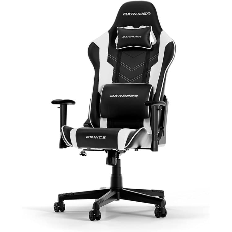 صندلی گیمینگ DXRacer سری Prince – مشکی/سفید — تصویر ۶