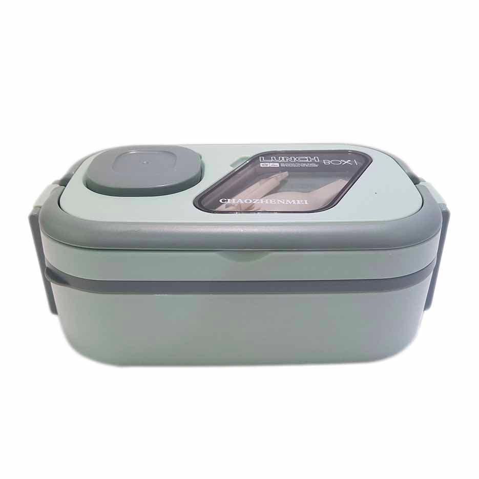 ظرف غذا مهندسی دوجداره تفکیکی همراه با ملزومات گنجایش 1550 میل (لانچ باکس) – رنگ سبز