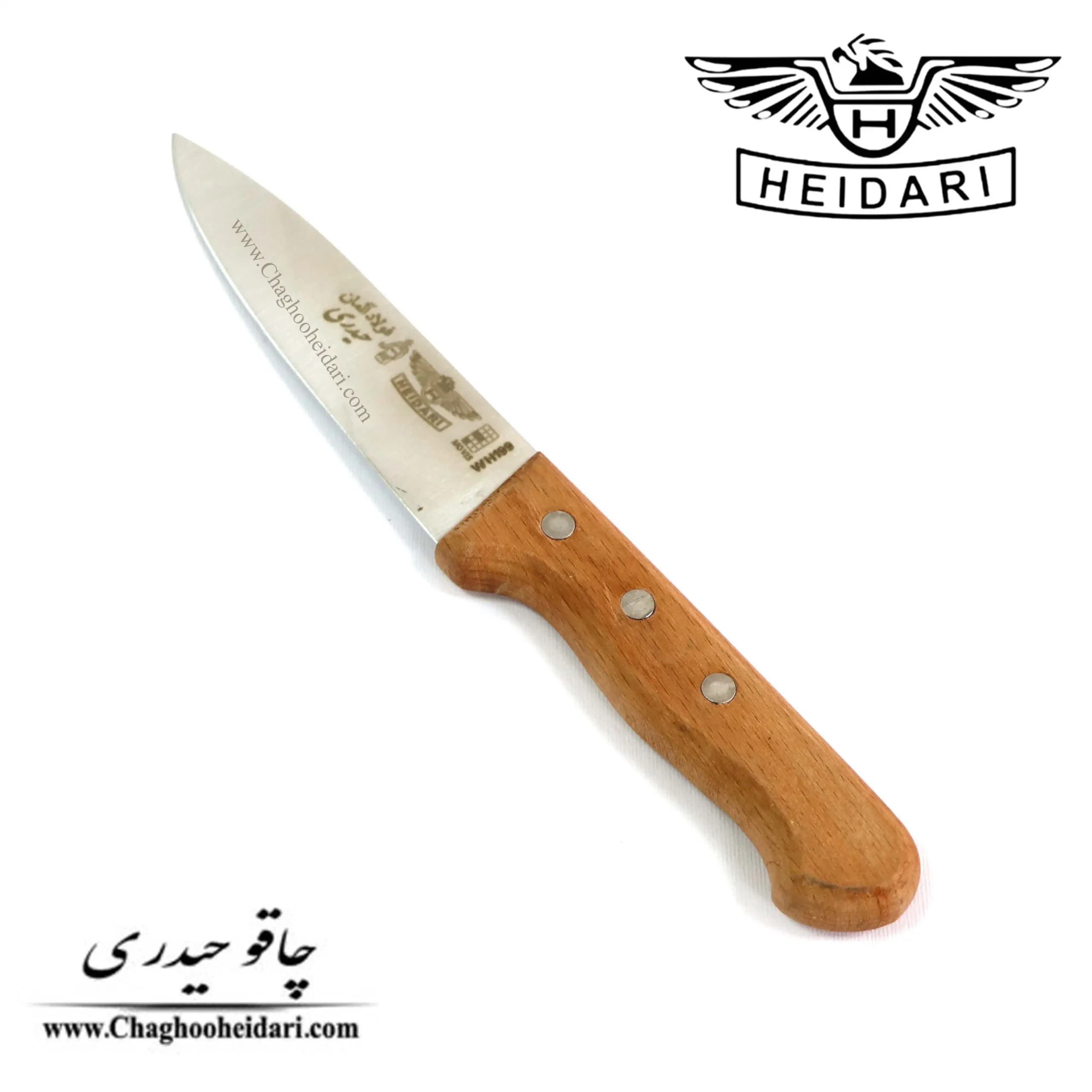چاقو دم دستی فولاد آلمان حیدری دسته چوب
