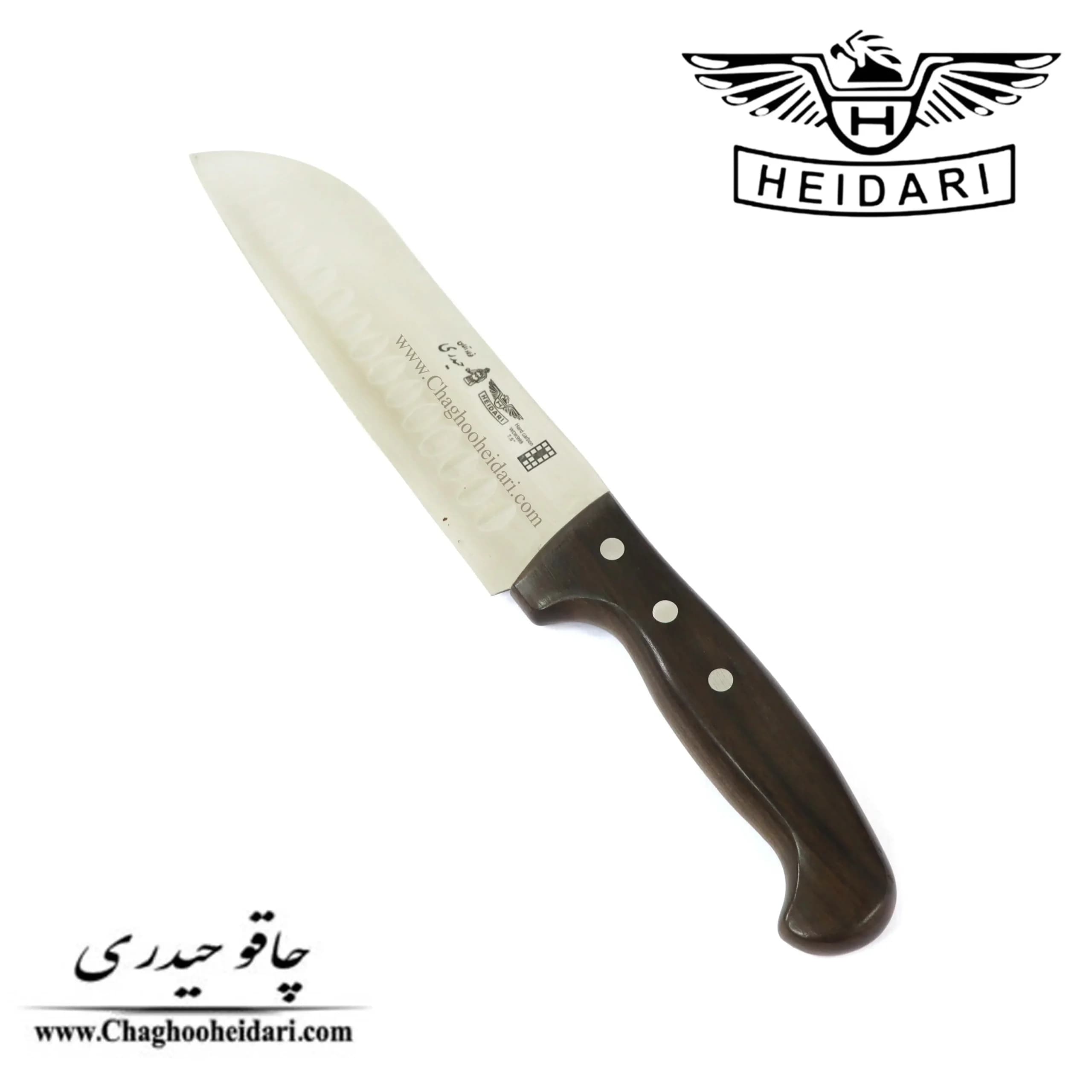 چاقو ساطوری فولاد آلمان حیدری دسته چوب — تصویر ۷