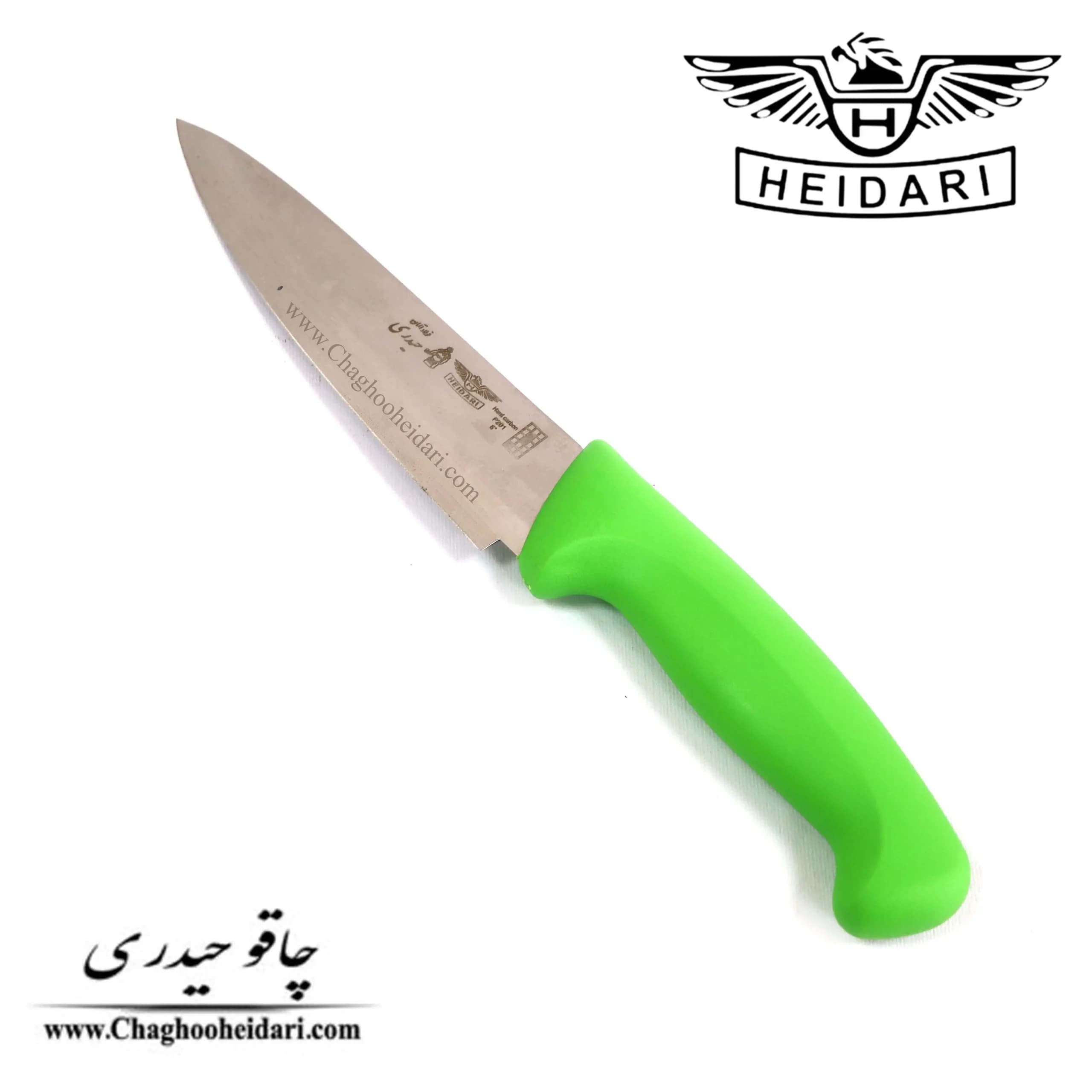 چاقو سرآشپز فولاد آلمان حیدری سبز — تصویر ۵