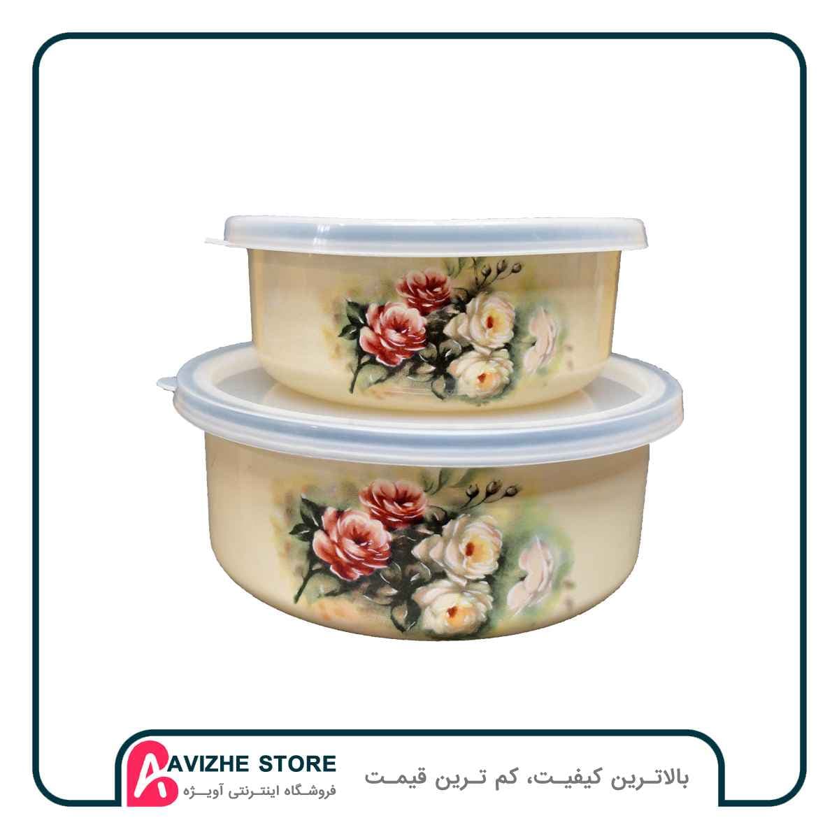 ظرف نگهدارنده لعابی گل روسیه