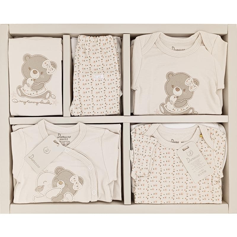 ست لباس نوزده تکه بیمارستانی نوزاد دخترانه طرح خرس و اردک دانالو Danaloo — تصویر ۲