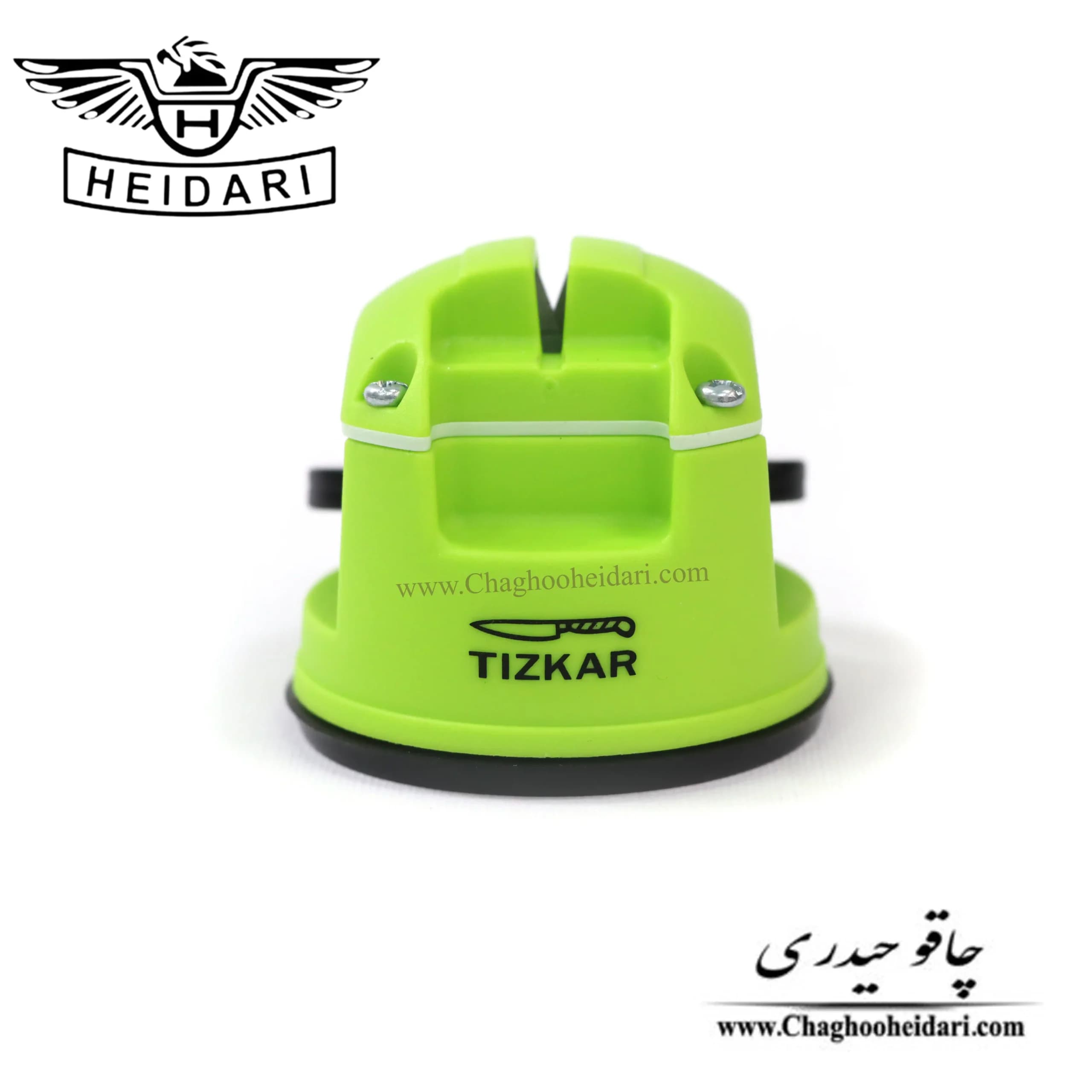 چاقو تیزکن تیزکار رومیزی سبز — تصویر ۳