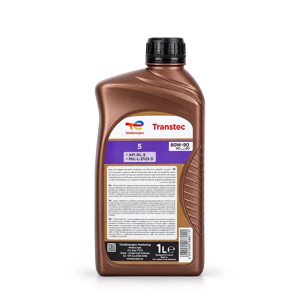 روغن گیربکس توتال 80W-90 GL-5 transtec5 (1 لیتری) — تصویر ۲