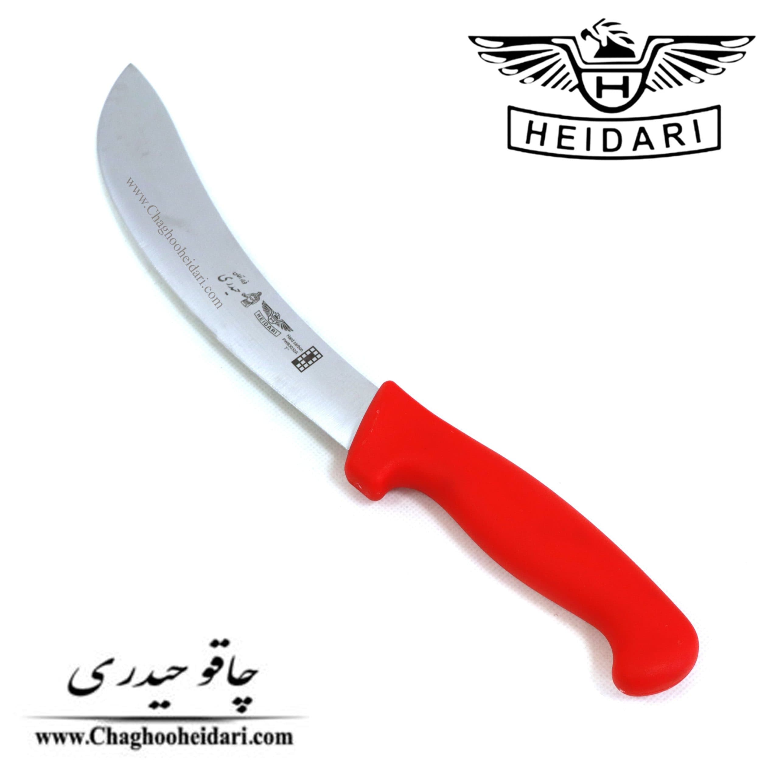 چاقو هلالی فولاد آلمان حیدری قرمز — تصویر ۸
