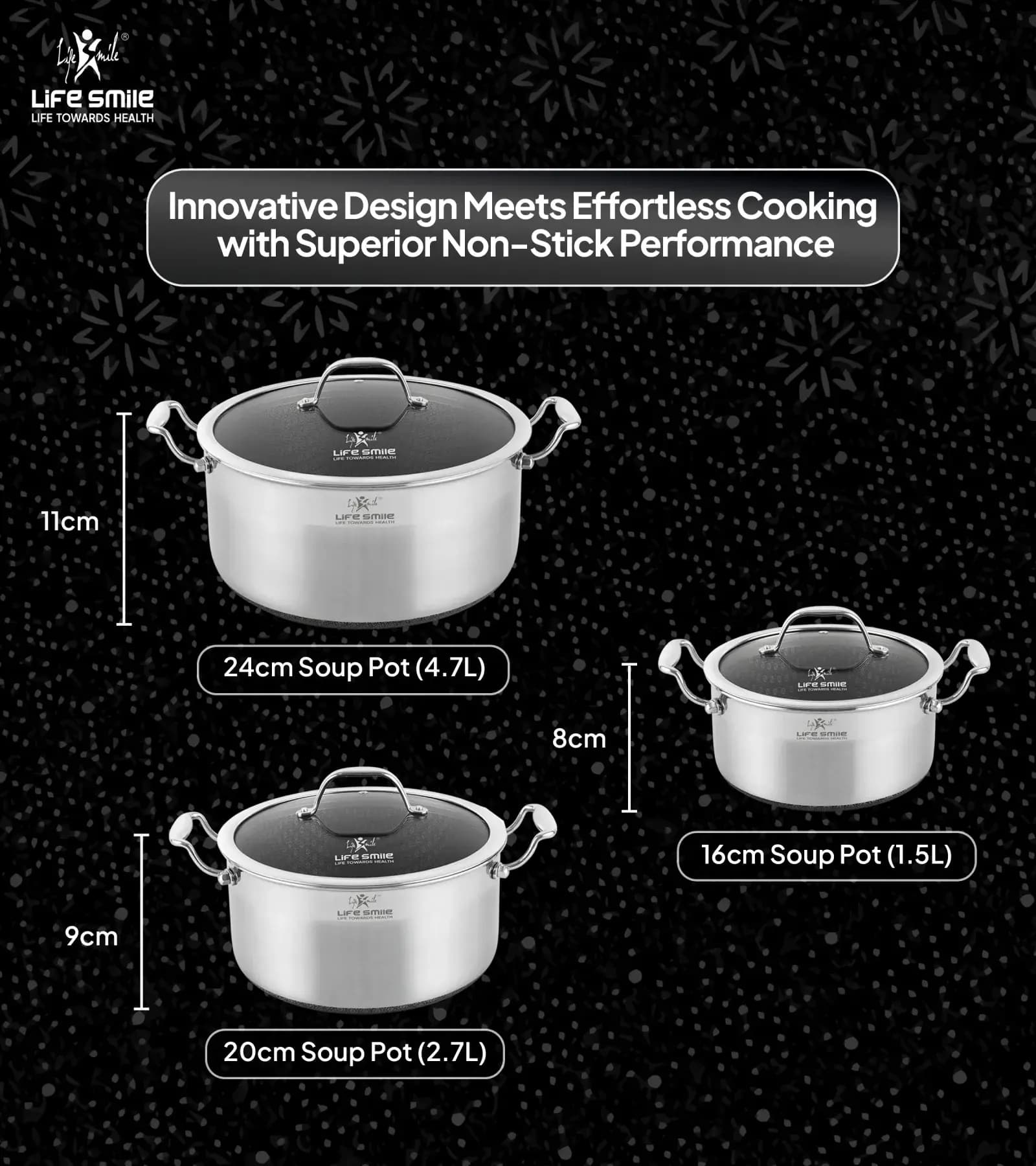 سرویس قابلمه 6تکه کف لیزری لایف اسمایل مدل lifep30_6(اصل) — تصویر ۸