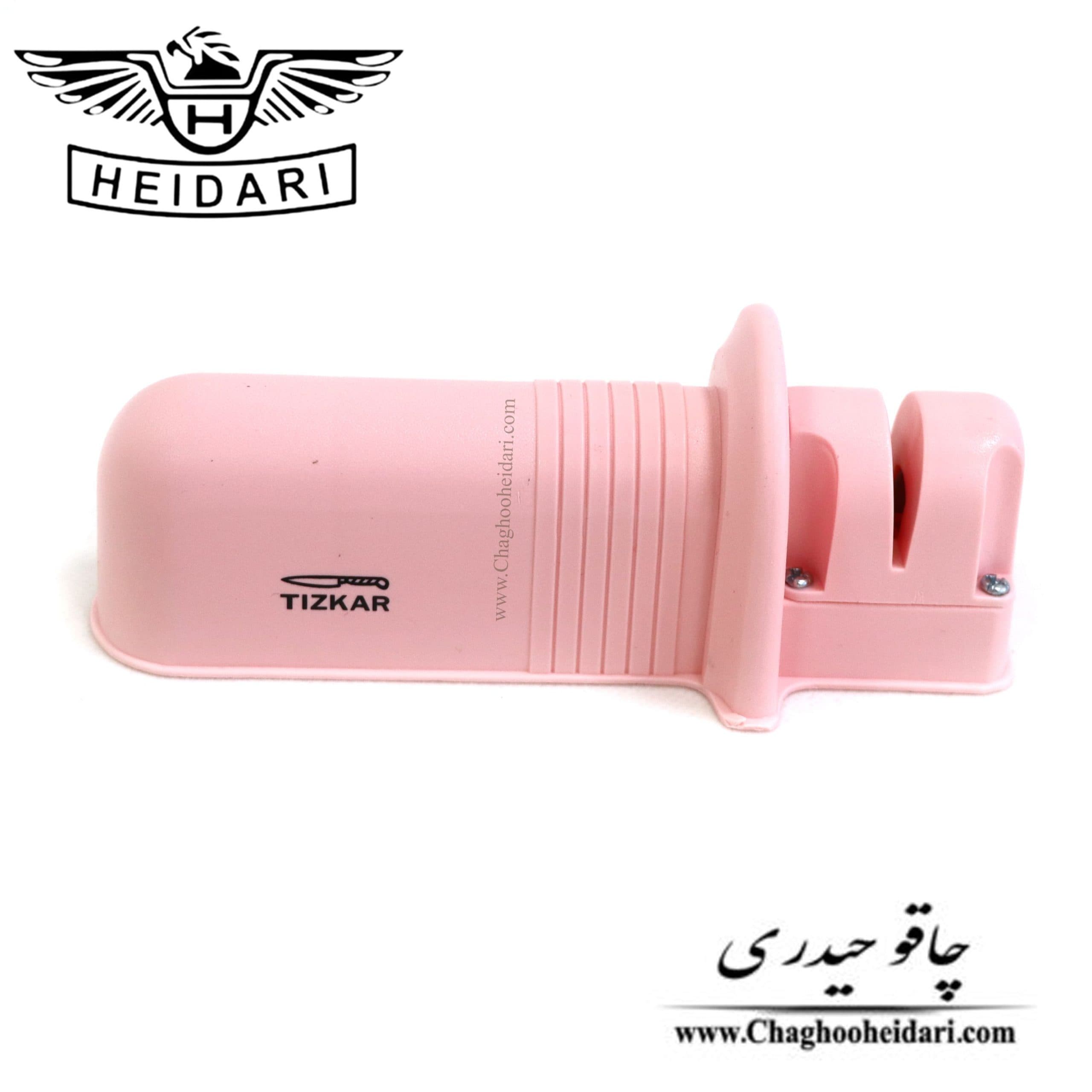 چاقو تیزکن تیزکار رومیزی صورتی — تصویر ۳