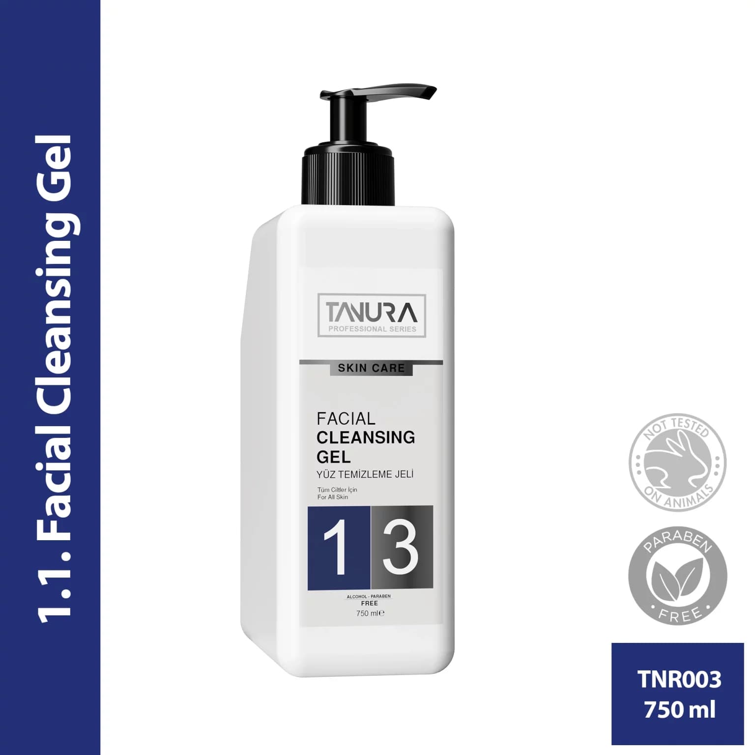 ژل شوینده انواع پوست تنورا 750ml