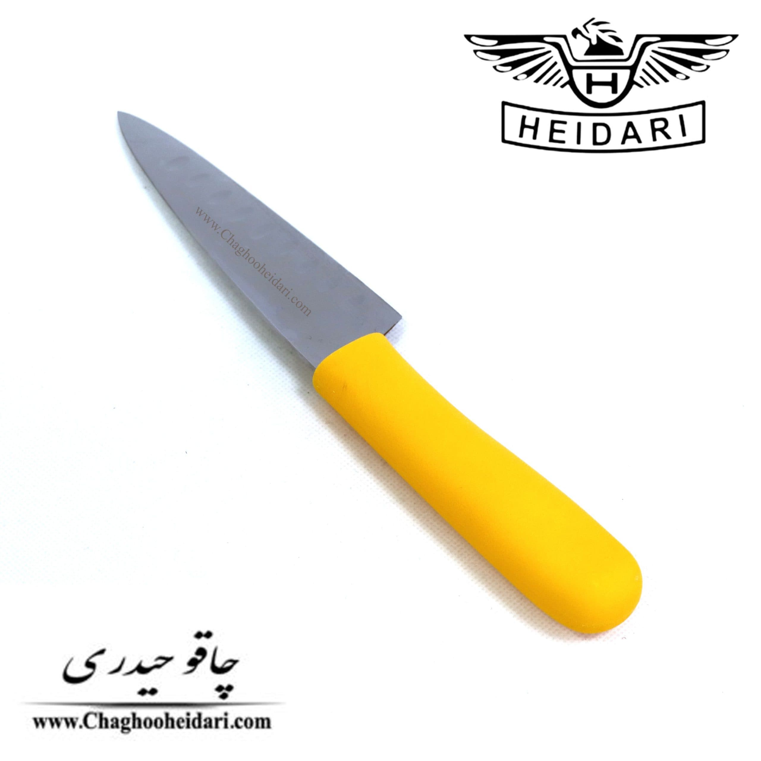 چاقو سرآشپز فولاد آلمان حیدری زرد — تصویر ۳