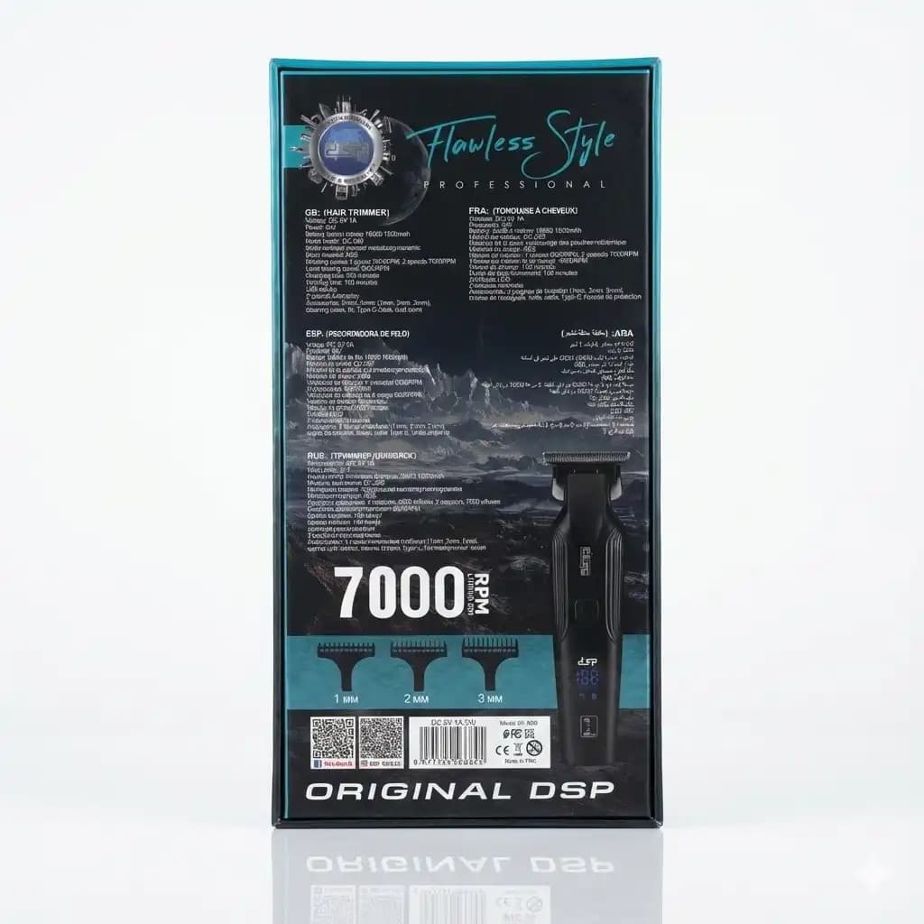 ماشین اصلاح DSP 91509 | تیغه T-Wide سرامیکی و موتور 7000 دور (مشکی) — تصویر ۳