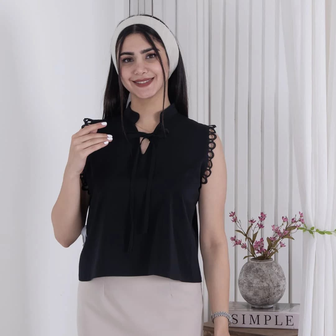 تاپ بنددار آستین خرجکار BENITA
