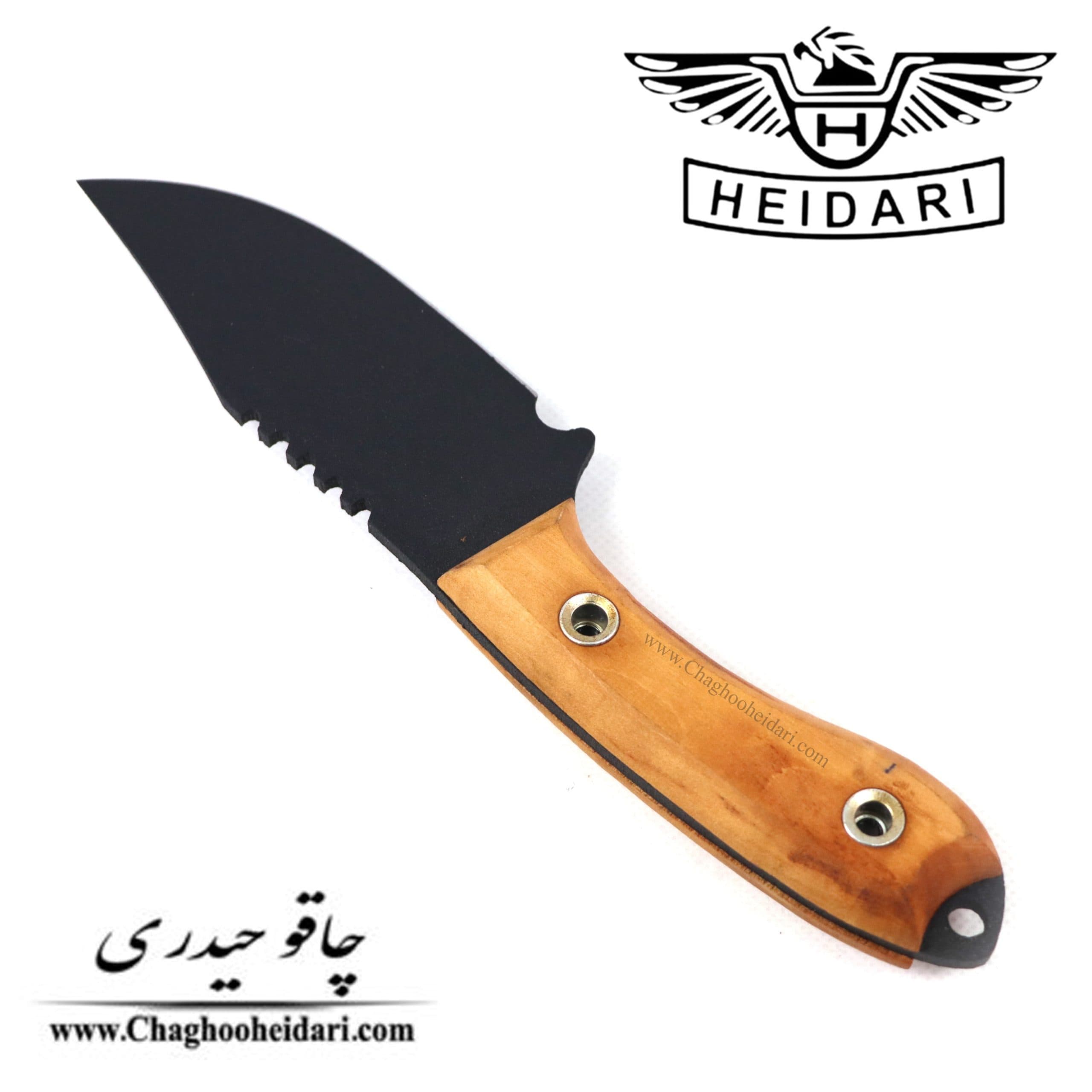 چاقو شکاری زنجان احمدی دسته چوب — تصویر ۸