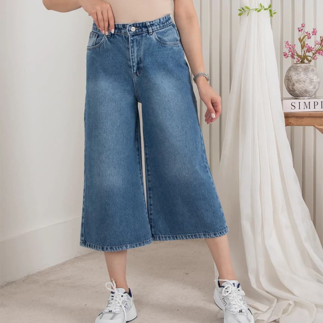 جین دخترونه واید لگ پشت پاپیون MOBAMO/5313/4 — تصویر ۵