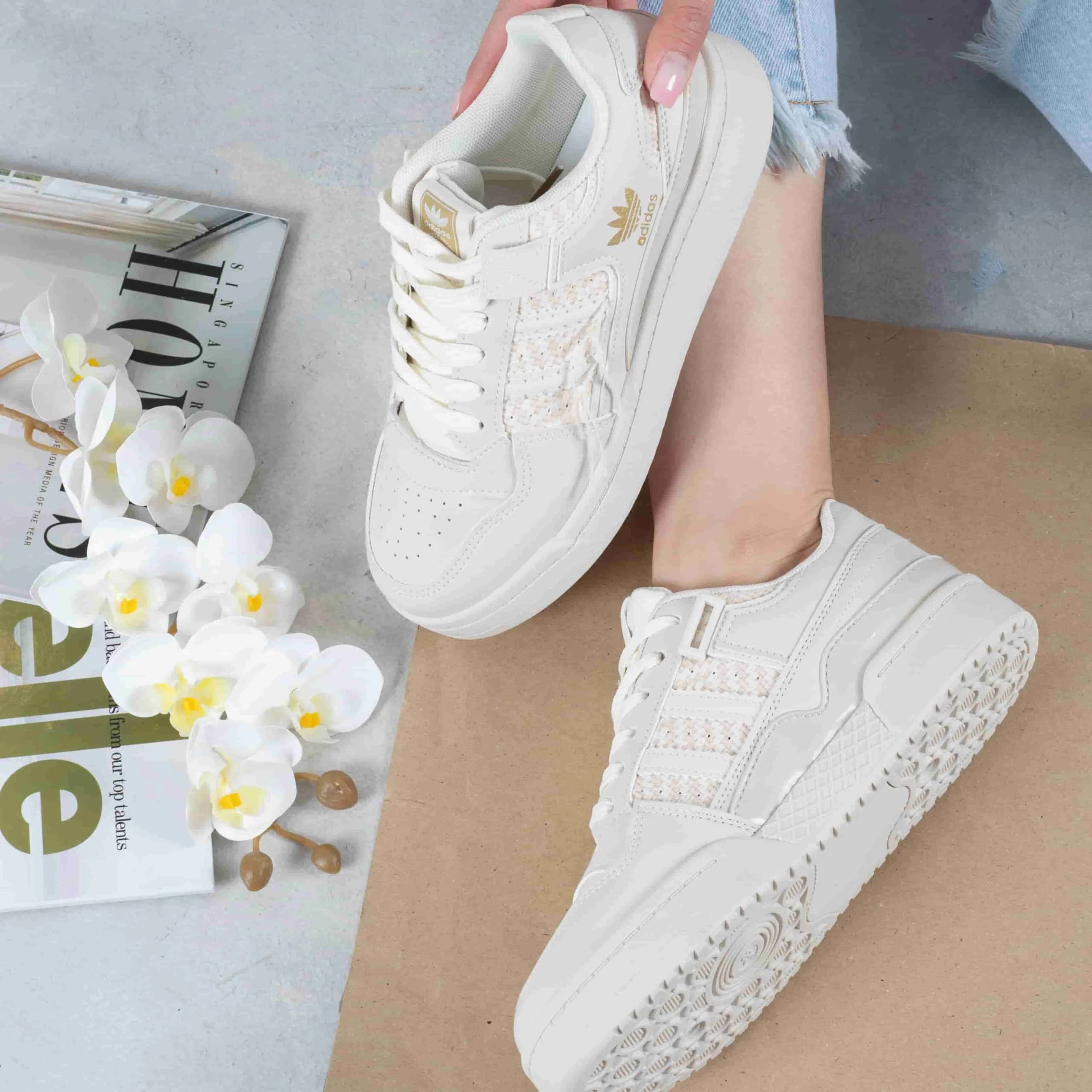 کتونی دخترونه خارجی کنفی ADIDAS — تصویر ۴