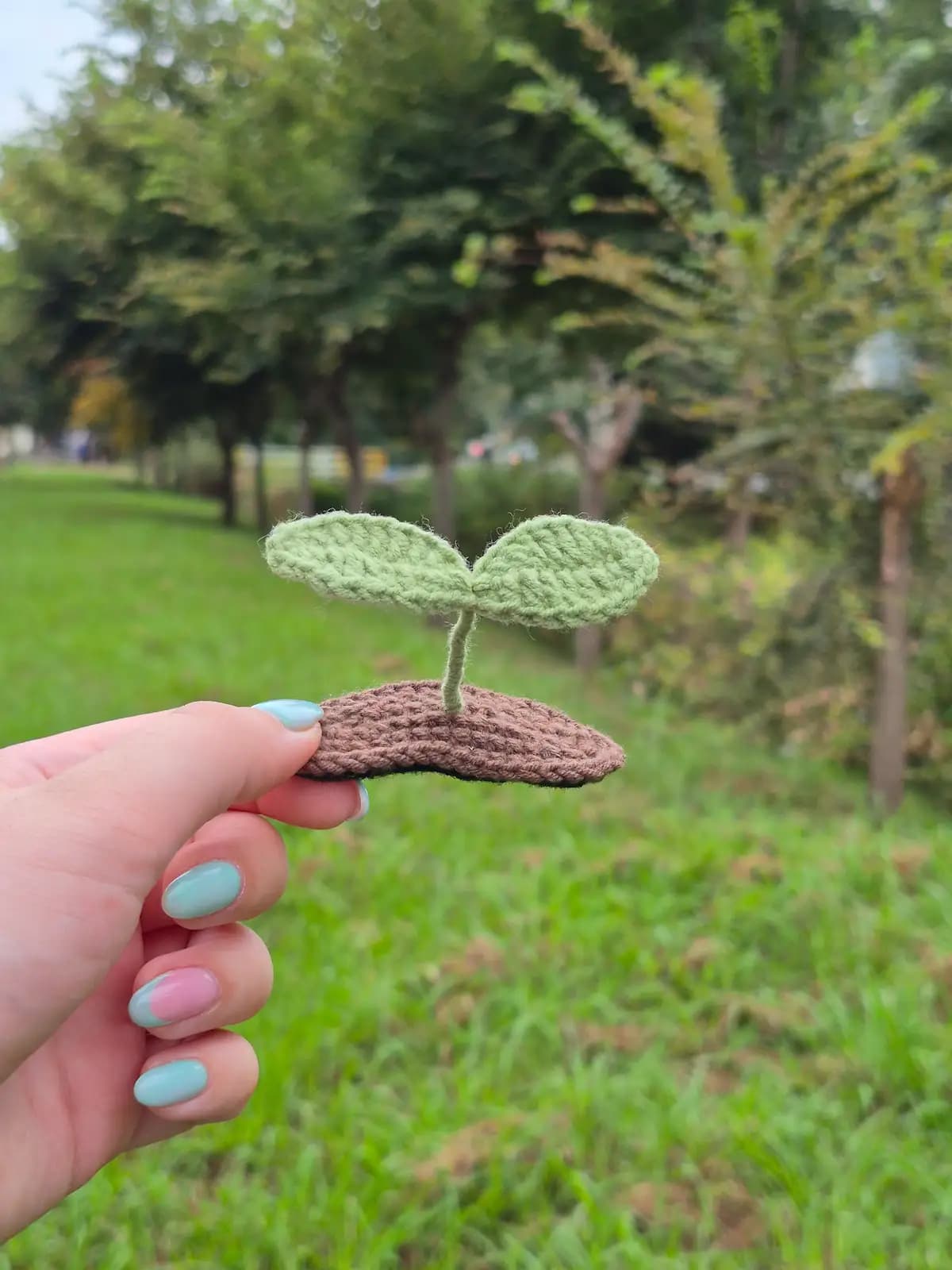 گیره مو بافتنی طرح جوانه