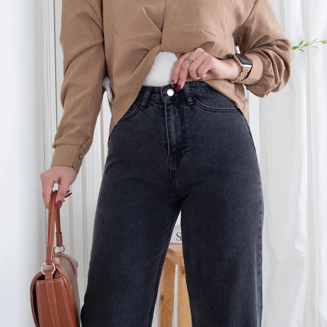 شلوار جین دخترونه رگولار پلاس دمپا کات ZARA 19600 — تصویر ۴