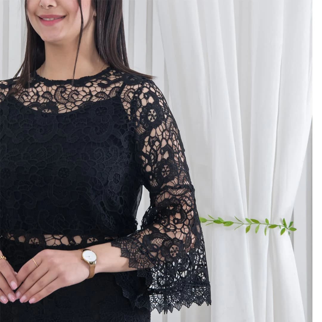 نیم تنه گیپور دوتیکه زیپ دار SARA BELLA — تصویر ۷