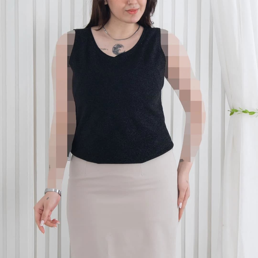 تاپ لمه یقه گرد NAFIS DRESS — تصویر ۲