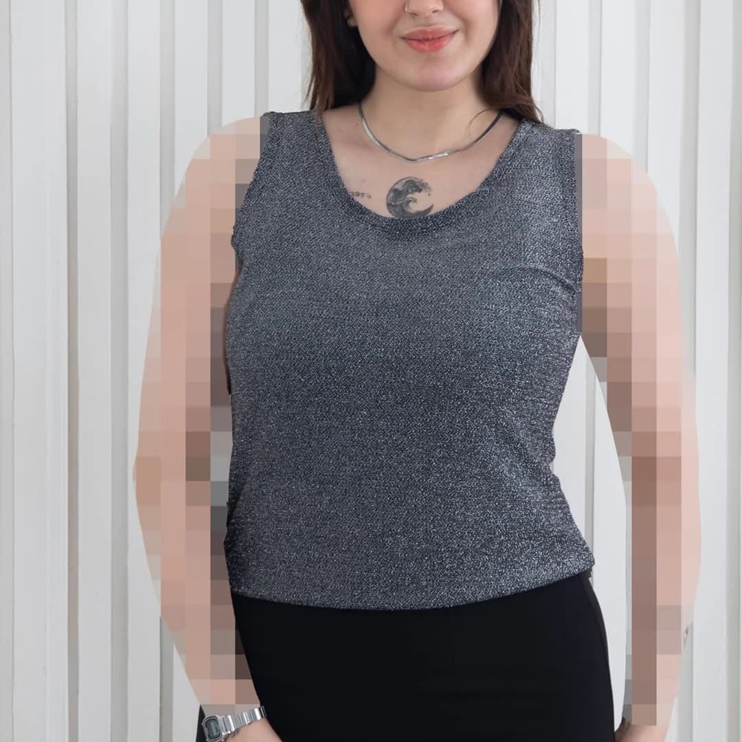 تاپ لمه یقه گرد NAFIS DRESS — تصویر ۳