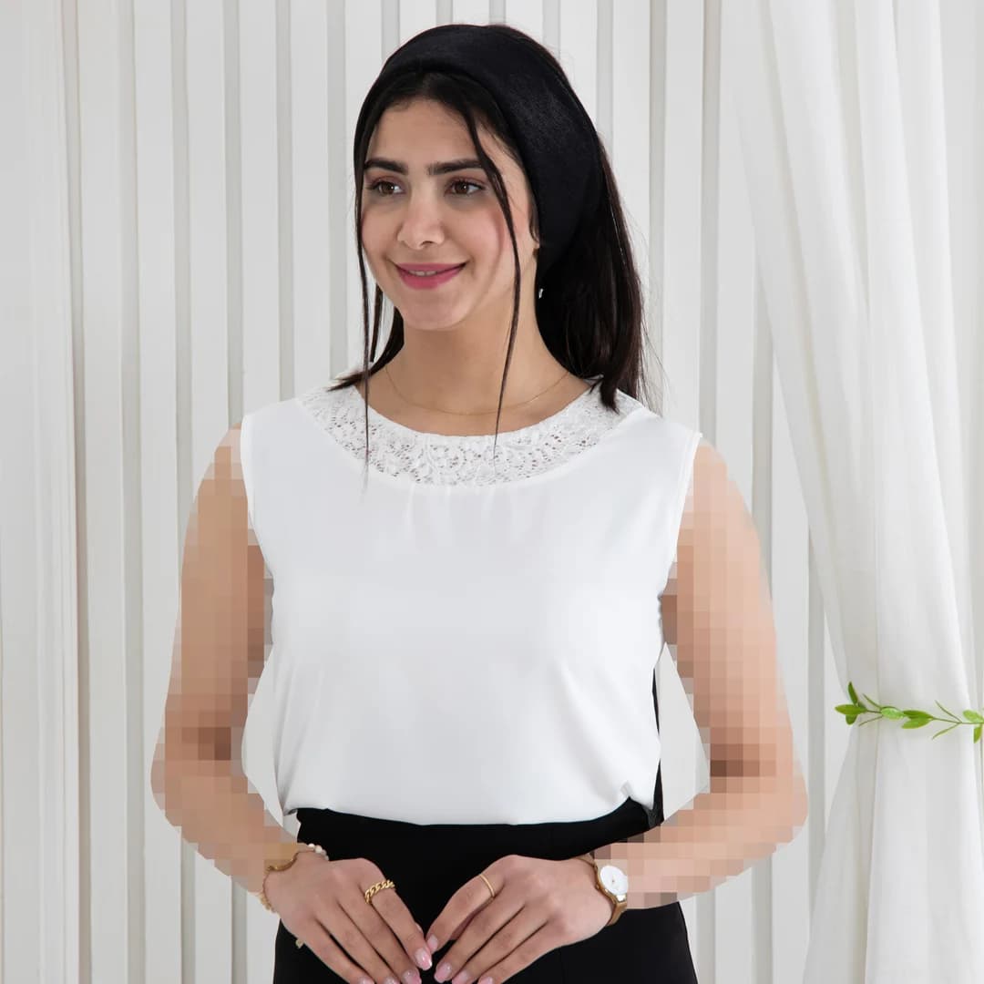 تاپ یقه دانتل VALERIE — تصویر ۴