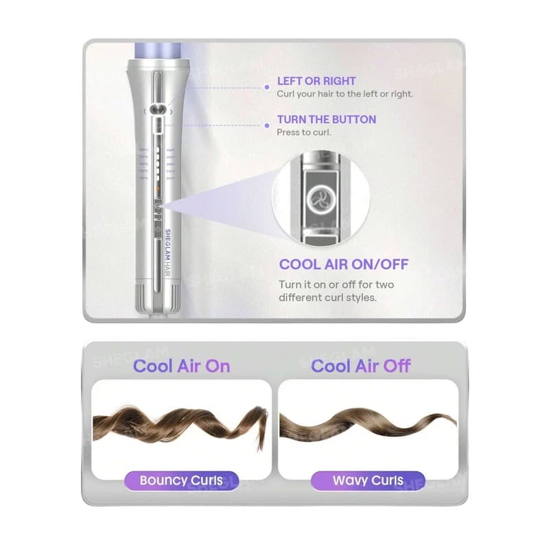 فر کننده چرخشی مو شیگلم Airflow سایز 32 — تصویر ۲