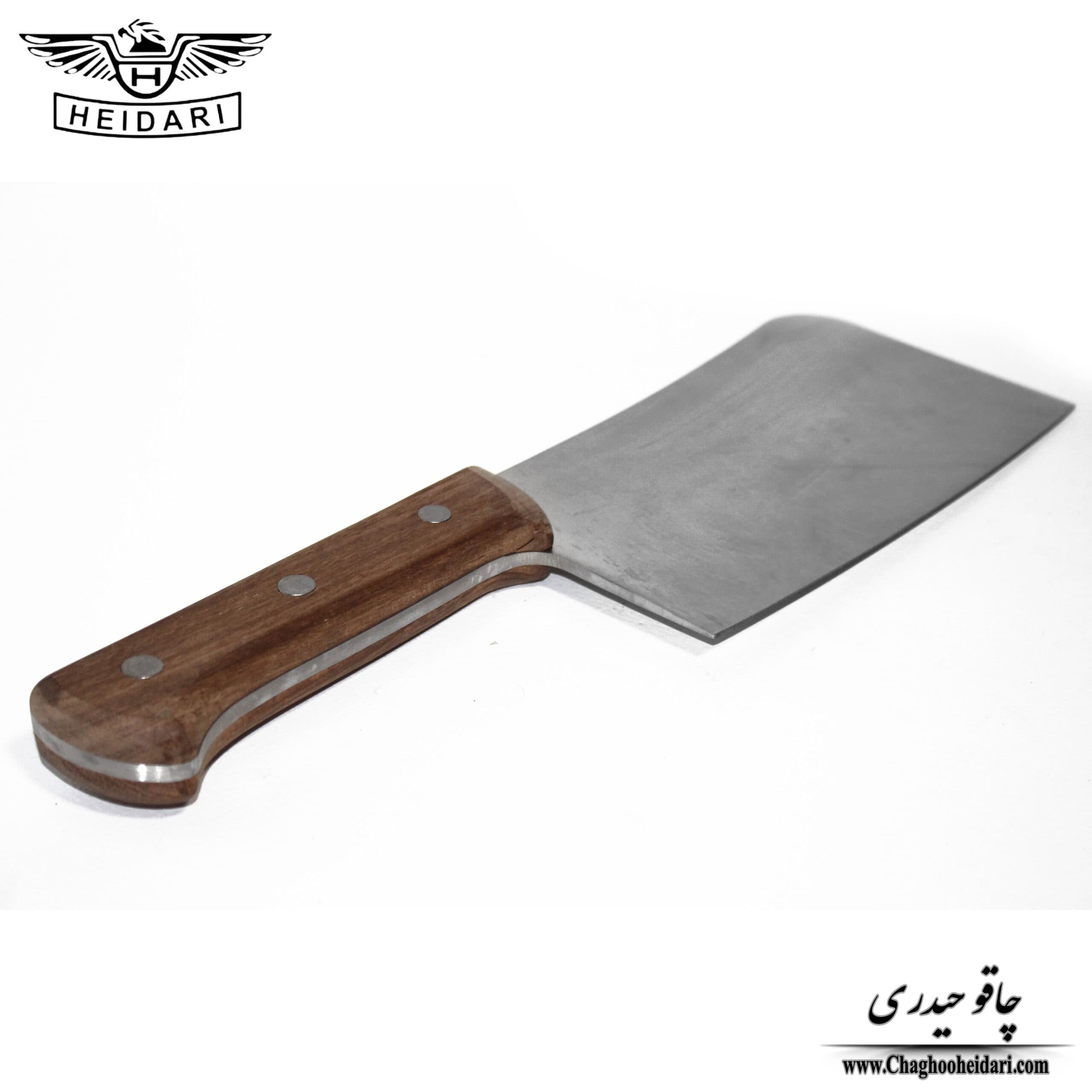 ساطور فوق سنگین دسته چوب قصابی حیدری — تصویر ۵