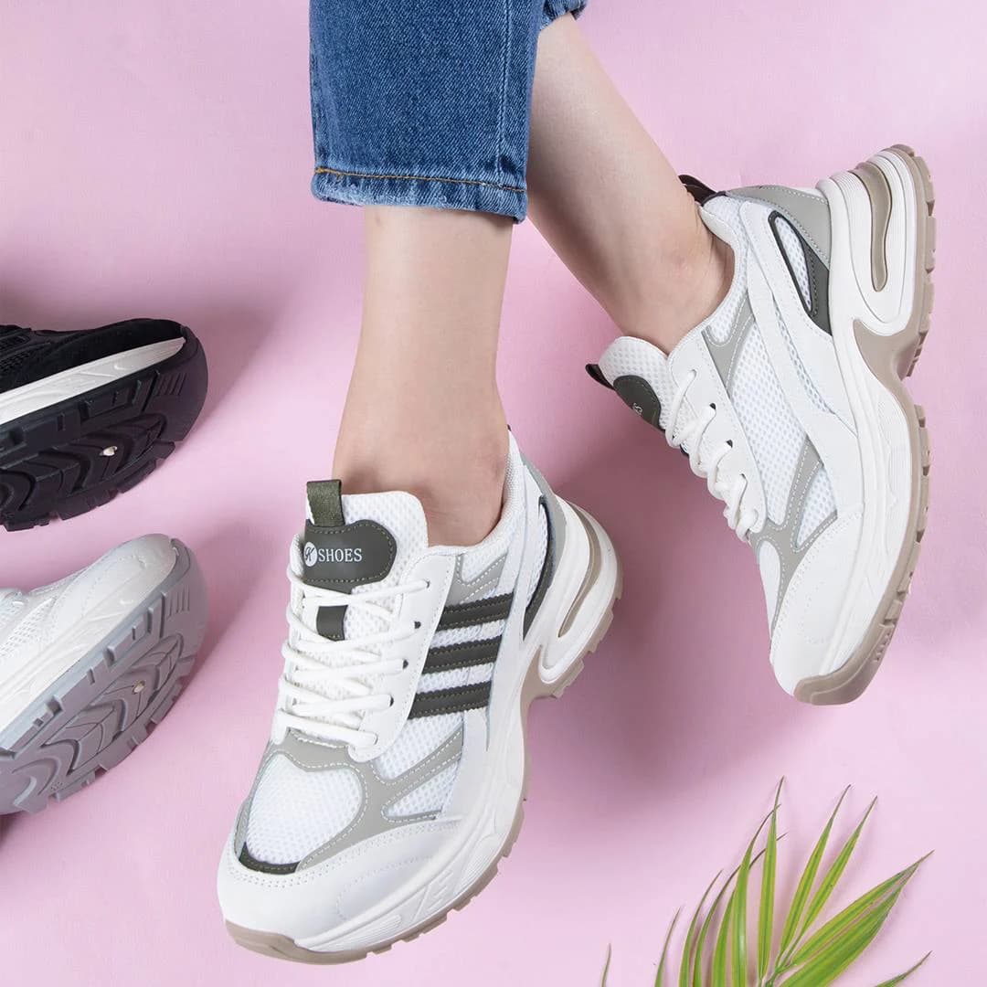 کتونی دخترانه خارجی سه خط K SHOES — تصویر ۵