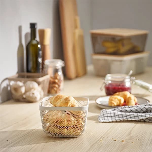 سبد فلزی مربعی ایکیا مدل IKEA 365+ درب دار و بدون درب 2 رنگ — تصویر ۱۲