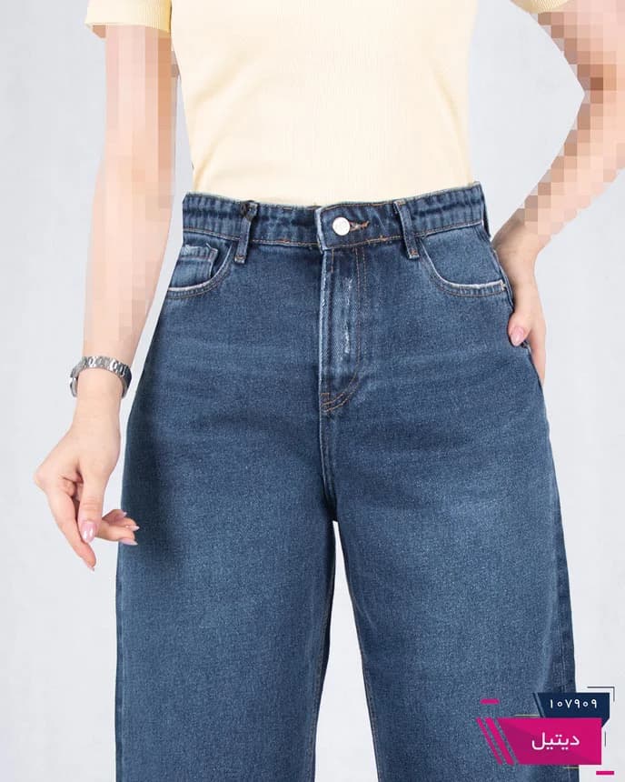 شلوار جین دخترونه کراپ رگولار/THREEJEAN/22194 — تصویر ۲