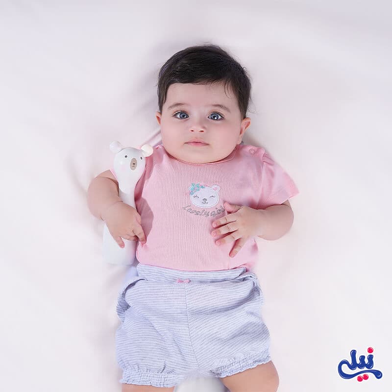 بلوز آستین کوتاه (تیشرت) نوزاد دخترانه طرح لاولی نیلی Nili Lovely — تصویر ۱۲