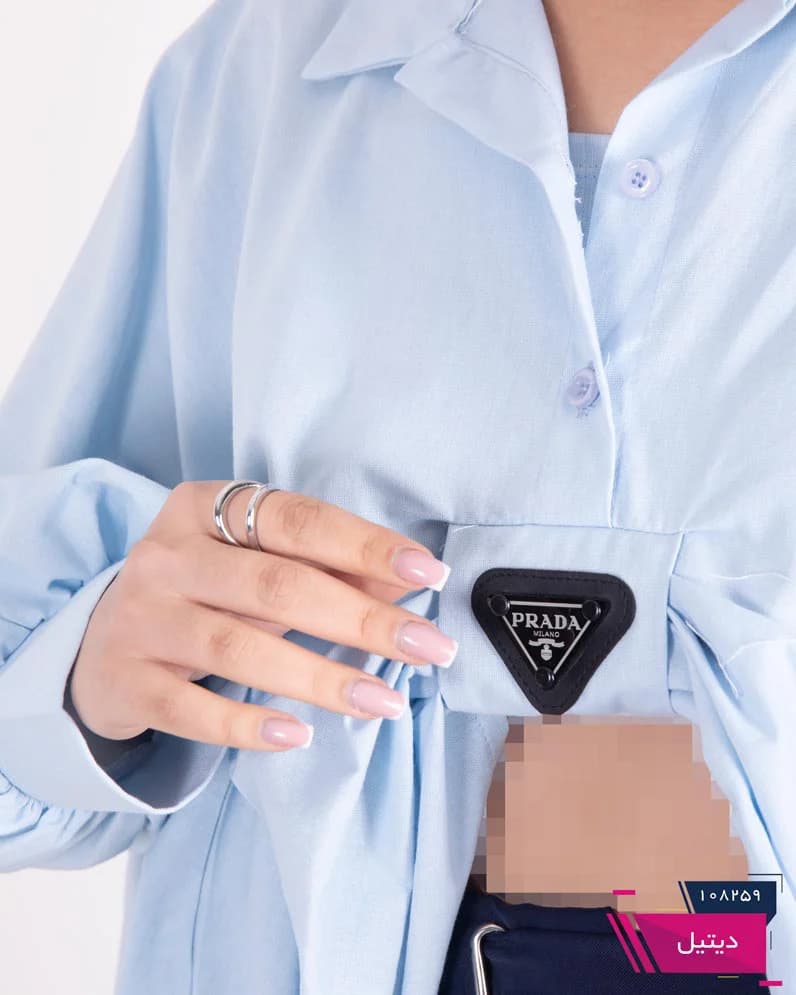 کراپ شومیز خفاشی OXEGEN/PRADA — تصویر ۳
