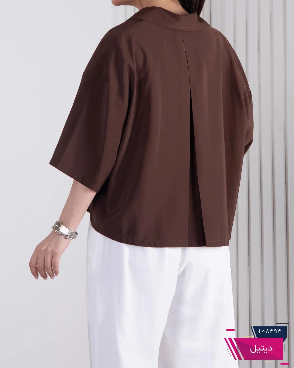 شومیز زنونه پری اسلپ باکسی WHITE — تصویر ۷