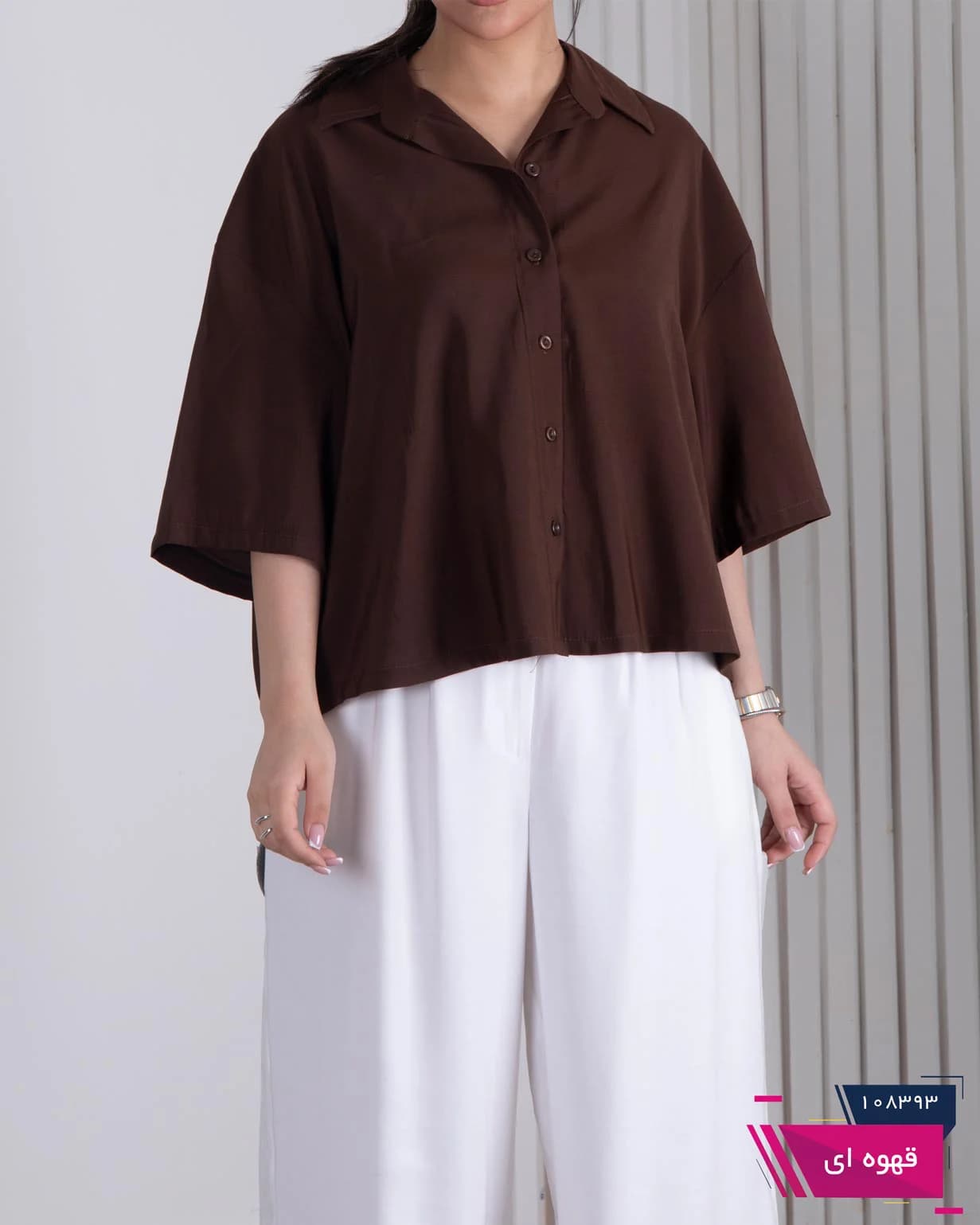 شومیز زنونه پری اسلپ باکسی WHITE — تصویر ۶