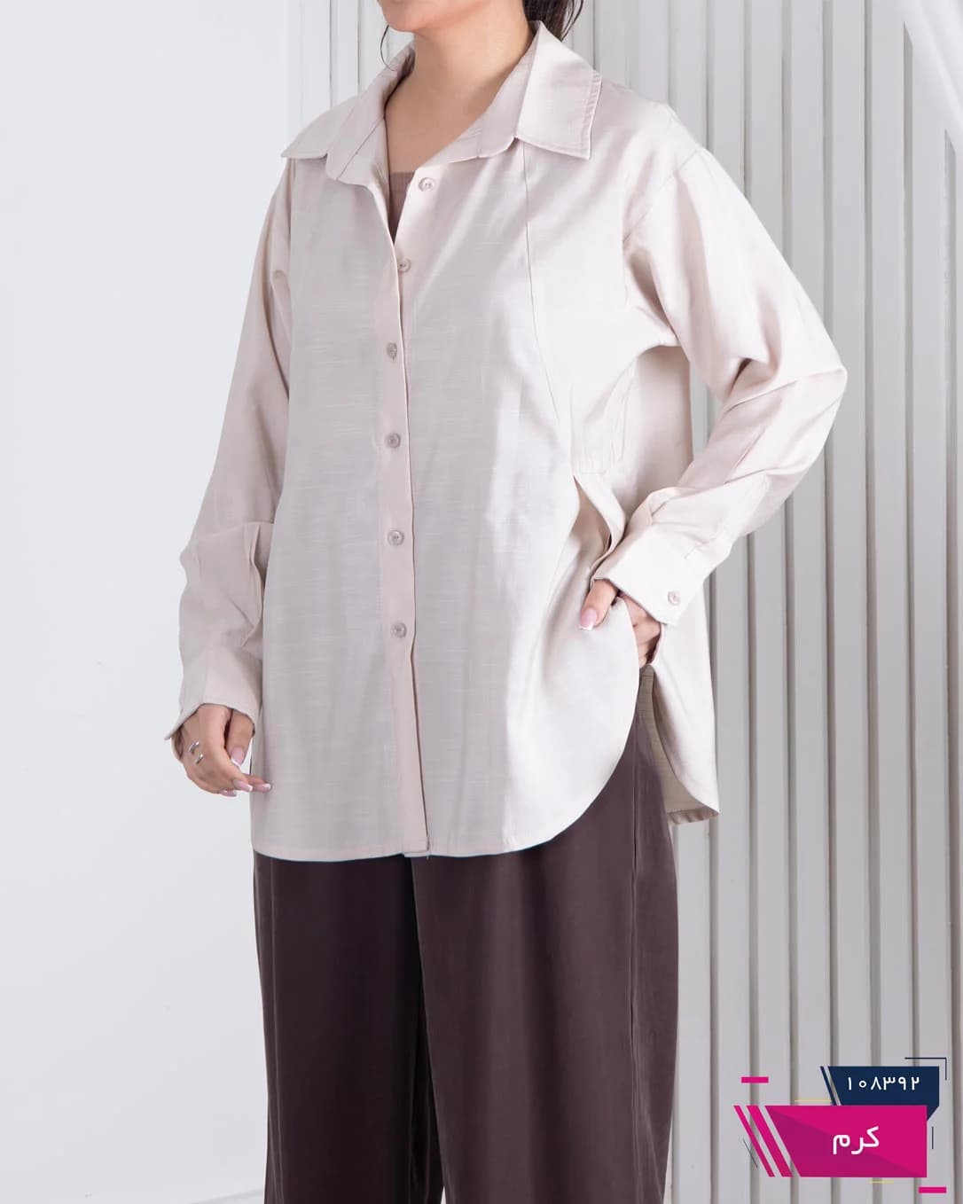 شومیز زنونه پری اسلپ WHITE — تصویر ۳