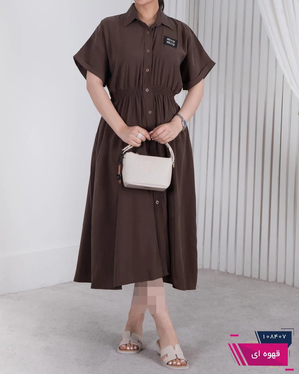 پیراهن زنونه کمرکش مودالOXYGEN/MIU MIU — تصویر ۶