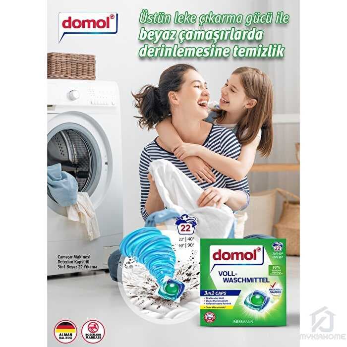 کپسول شوینده ماشین لباسشویی DOMOL (22 عددی) — تصویر ۴