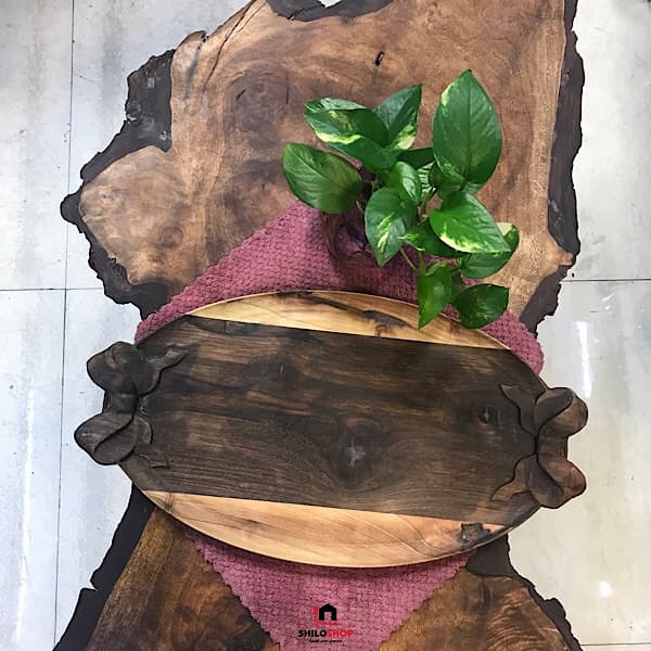سینی پذیرایی چوب گردو مدل پاپیون برند سبزهوم کد 4049 — تصویر ۱۰